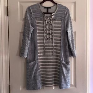 BCBGMAXAZRIA fun lace up cover up/dress